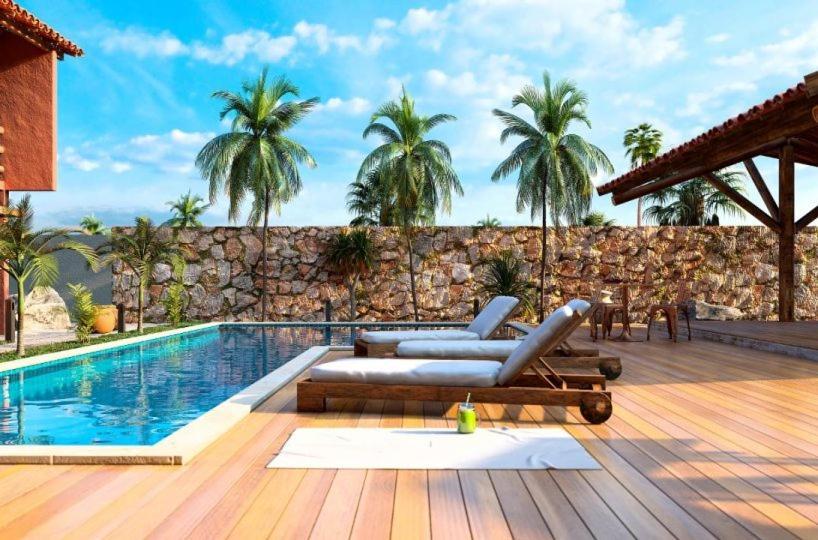 Casa Na Praia Com Piscina 루이스 코레이아 외부 사진